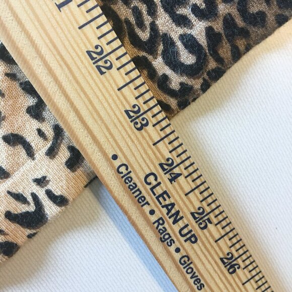 Kim Rogers Petite Knit Top Large Vneck Leopard Animal Print Mobwife Classic - Picture 6 of 8